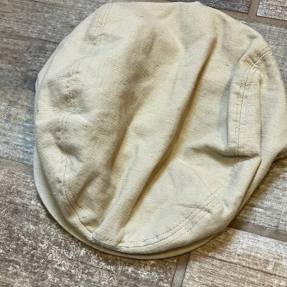THE PLACE -CHILDRENS PLACE LINEN TAN NEWSBOY CAP 3-4T